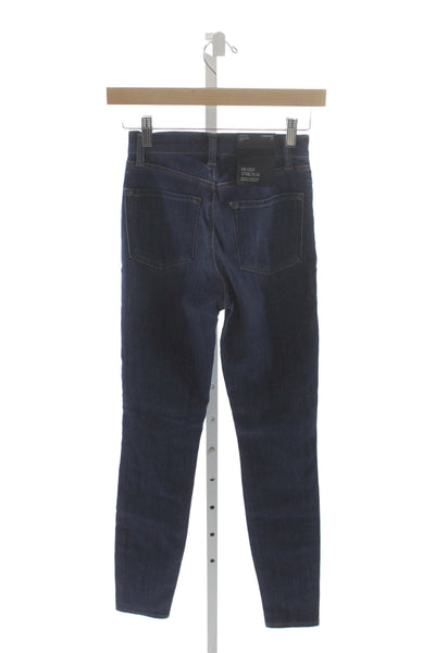 J Brand Women Skinny Ankle Jeans Dark Blue Mid Rise 30 Inseam Size 24
