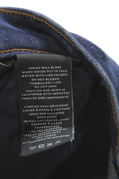 J Brand Women Skinny Ankle Jeans Dark Blue Mid Rise 30 Inseam Size 24