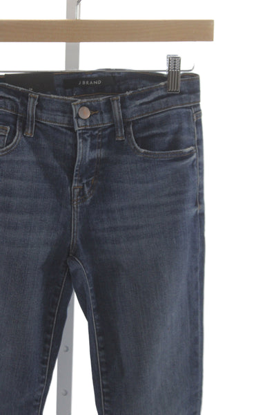J Brand Womens Cropped Straight Dark Blue Jeans Size 24
