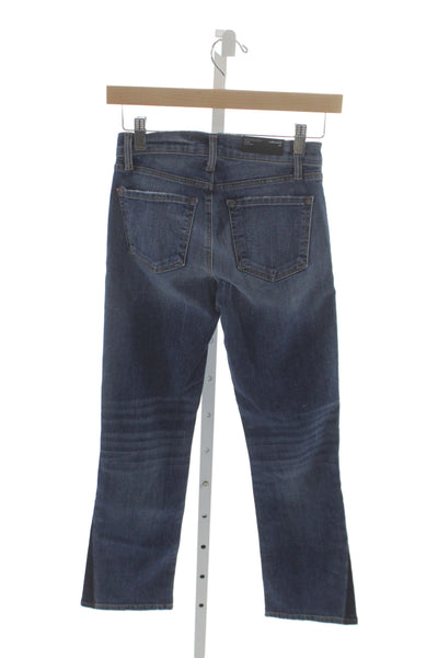 J Brand Womens Cropped Straight Dark Blue Jeans Size 24