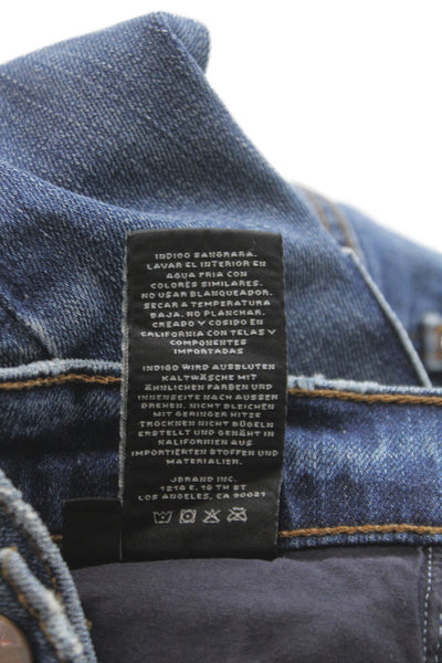 J Brand Womens Cropped Straight Dark Blue Jeans Size 24