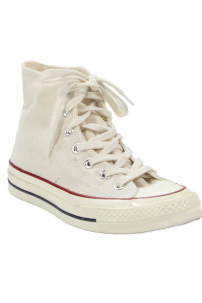 Converse Womens Canvas Low Top Sneakers Beige Size 4