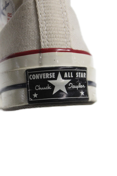 Converse Womens Canvas Low Top Sneakers Beige Size 4
