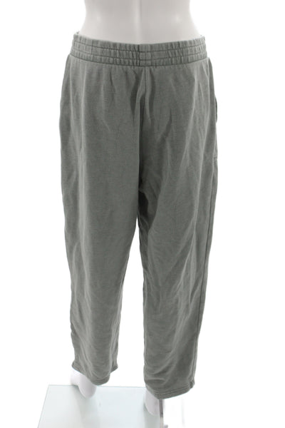 Z Supply Women Cropped Sweatpants Gray Button Closure Size M