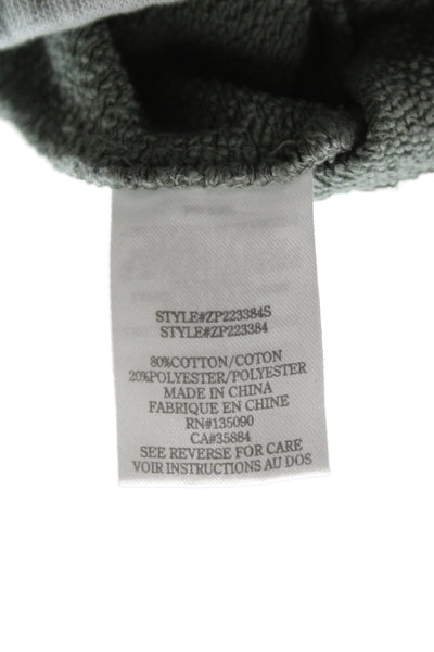 Z Supply Women Cropped Sweatpants Gray Button Closure Size M