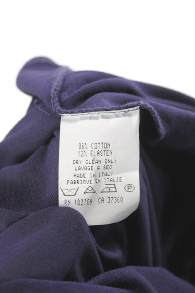 Armani Collezioni Mens Dark Blue Collared T-Shirt Cotton Elastane Size 2XL