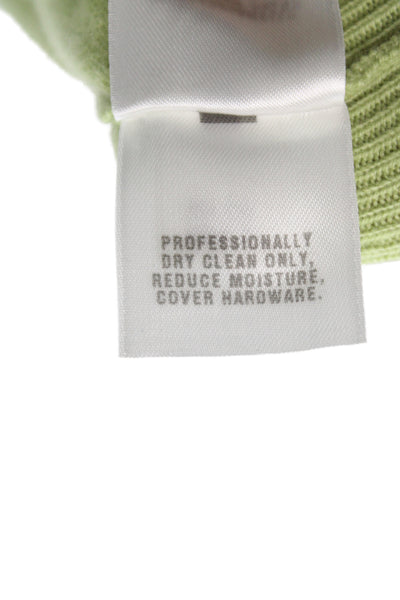 St. John Cashmere Womens Green Mock Neck Vest Size XL