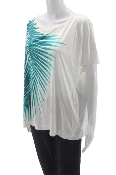 St. John Womens Basic Jersey Sleeveless White Round Neck Rayon Spandex Size M