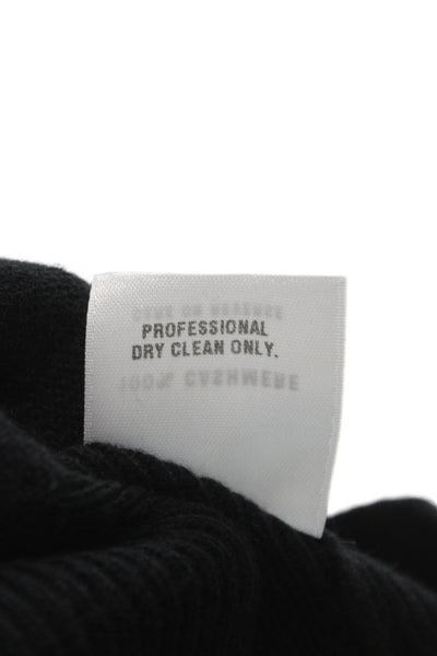 St. John Sport Women 100% Cashmere Sleeveless Mock Neck Tank Black Size L