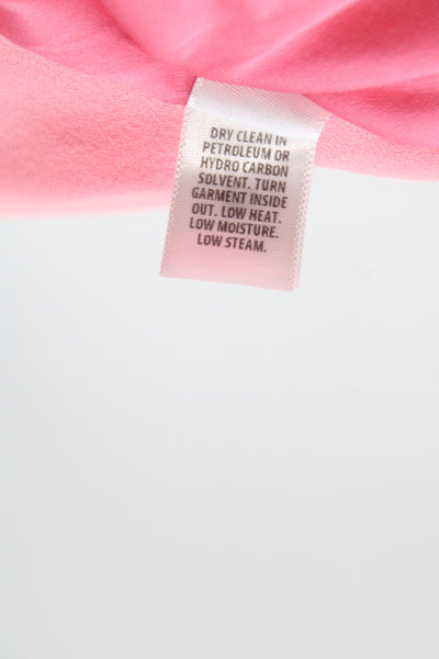 St. John Women Maxi Shift Dress Pink Short Sleeve Round Neck Size 16