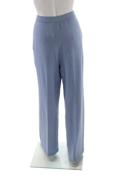 St. John Collection Womens Dress Pants Light Blue Cotton Classic Size 12