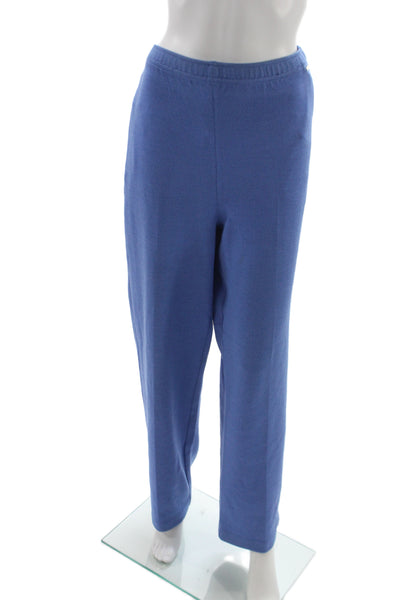 St. John Sport Womens Blue Sweatpants Polyester Spandex Size L