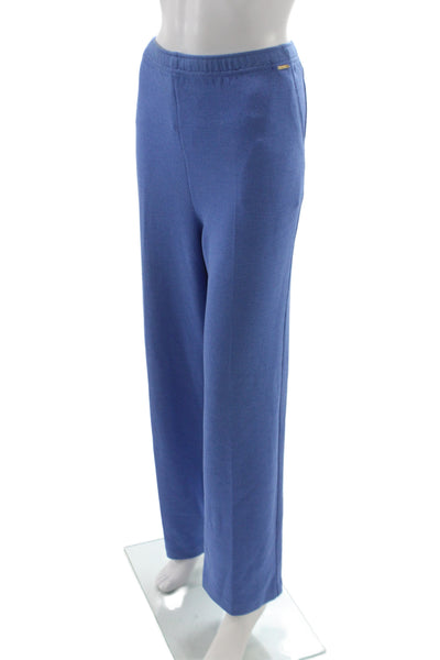 St. John Sport Womens Blue Sweatpants Polyester Spandex Size L