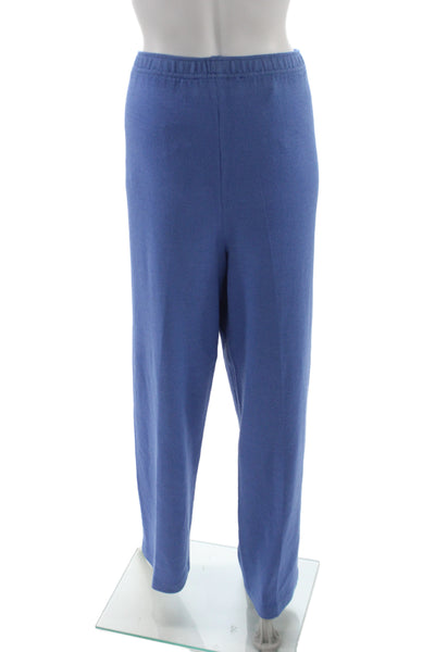 St. John Sport Womens Blue Sweatpants Polyester Spandex Size L