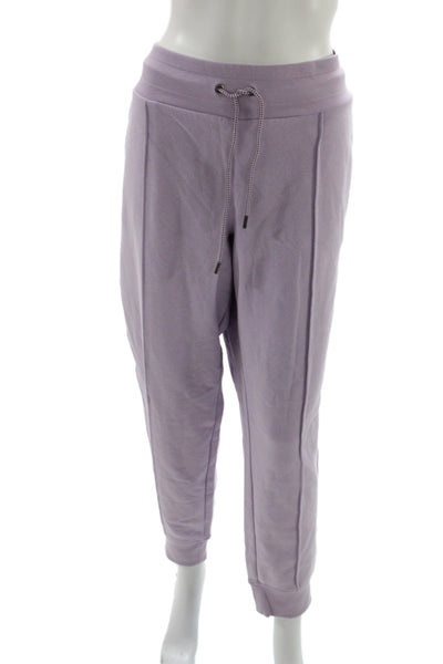 DKNY Womens Jogger Sweatpants Purple Drawstring Cotton Blend Size XL