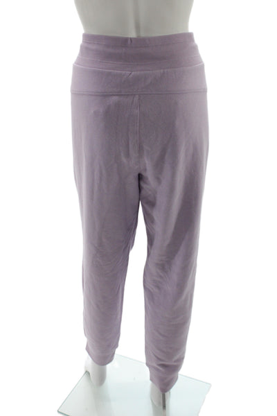 DKNY Womens Jogger Sweatpants Purple Drawstring Cotton Blend Size XL