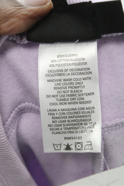 DKNY Womens Jogger Sweatpants Purple Drawstring Cotton Blend Size XL