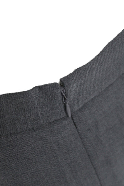 J Crew Womens 2 Piece Wool Gray Suit Button Long Sleeve Size 0