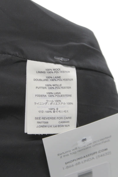 J Crew Women Straight Pencil Wool Knee Length Skirt Dark Gray Size 4P