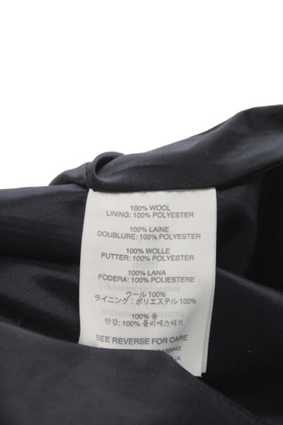 J Crew Womens Straight Pencil Wool Skirt Dark Blue Size 4P