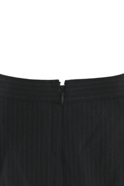 J Crew Womens Straight Pencil Skirt Dark Gray Wool Striped Size 4P