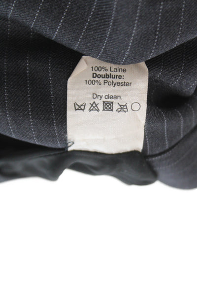 J Crew Womens Straight Pencil Skirt Dark Gray Wool Striped Size 4P