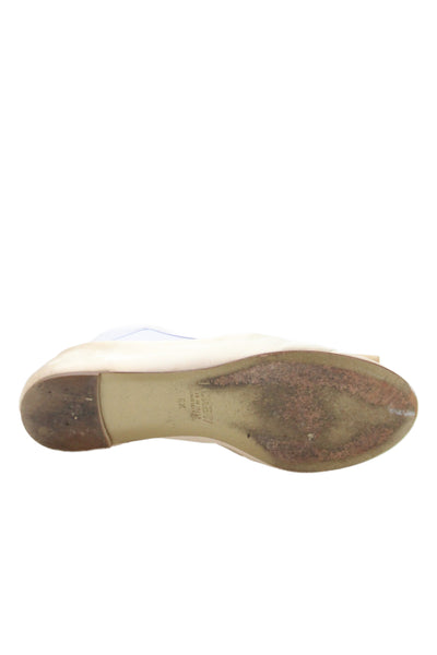 J Crew Women's Round Toe Embellish Slip-On Ballet Flat Shoes Beige Size 6.5