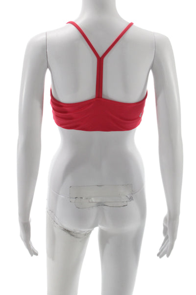 All Access Womens Spaghetti Strap Scoop Neck Sports Bra Pink Size Medium