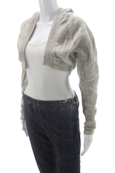 Rachel Roy Women Cardigan 100% Cashmere Gray Long Sleeve Designer Size XS