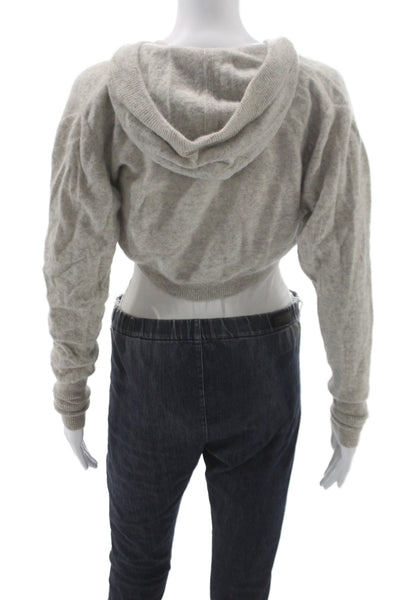 Rachel Roy Women Cardigan 100% Cashmere Gray Long Sleeve Designer Size XS