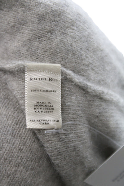 Rachel Roy Women Cardigan 100% Cashmere Gray Long Sleeve Designer Size XS
