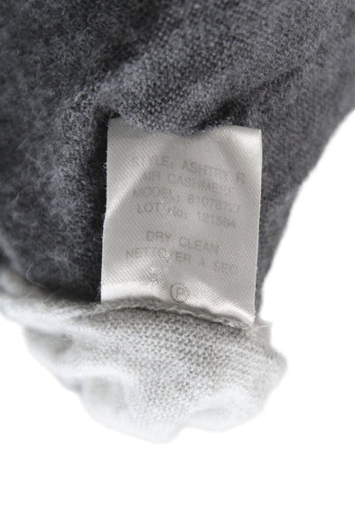 Theory Unisex Dark Gray Merino Wool Striped Cardigan Long Sleeve Size M