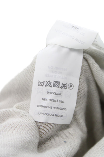 J Crew Unisex Pullover Sweater Beige Merino Wool Crew Neck Long Sleeve Size 2XS