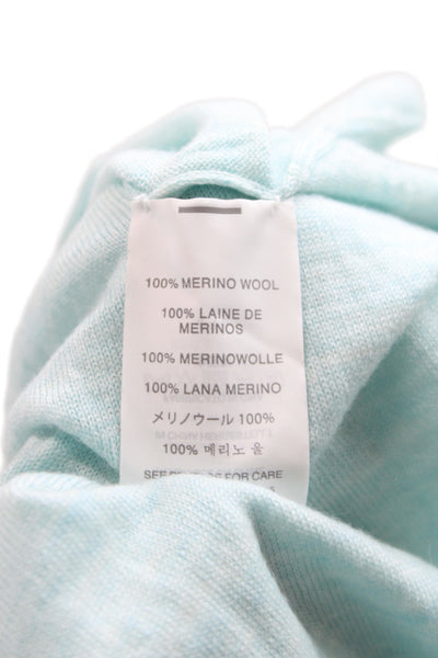 J Crew Women Pullover Merino Wool Light Blue Crew Neck Size PS