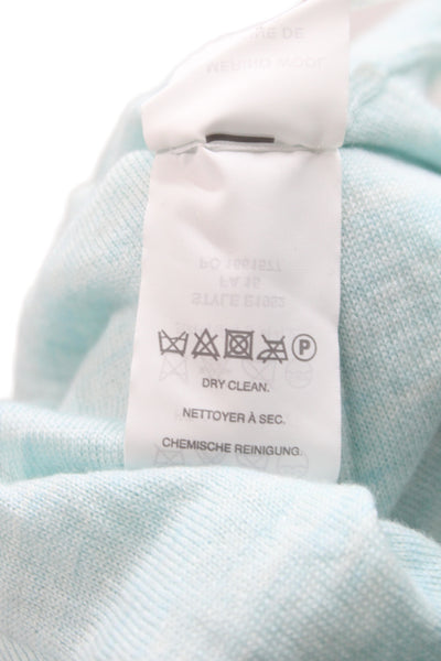 J Crew Women Pullover Merino Wool Light Blue Crew Neck Size PS