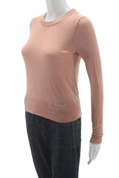 J Crew Unisex Pink Crewneck Long Sleeve Pullover Size 2XS