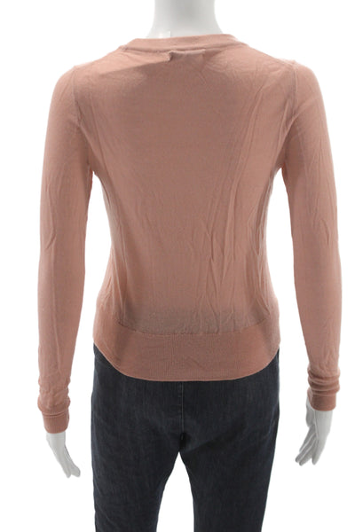 J Crew Unisex Pink Crewneck Long Sleeve Pullover Size 2XS