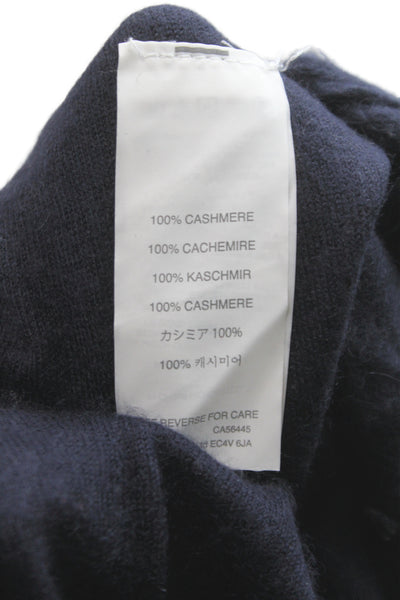 J Crew Collection Women Pullover Cashmere V-Neck Dark Blue Size 2XS