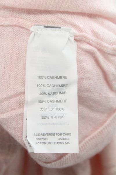 J Crew Collection Women V-Neck Cashmere Sweater Long Sleeve Pink Size 3XS