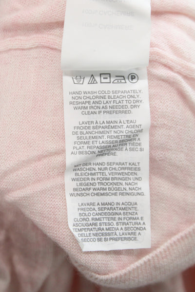 J Crew Collection Women V-Neck Cashmere Sweater Long Sleeve Pink Size 3XS