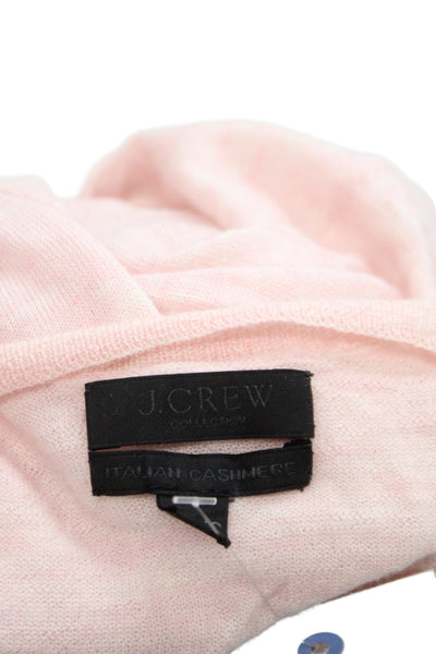 J Crew Collection Women V-Neck Cashmere Sweater Long Sleeve Pink Size 3XS