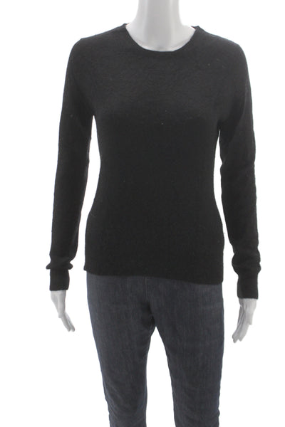 Central Park West Unisex Black 100% Cashmere Crewneck Pullover Size S