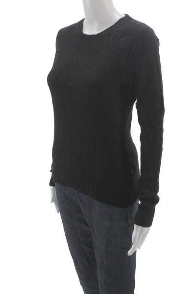 Central Park West Unisex Black 100% Cashmere Crewneck Pullover Size S