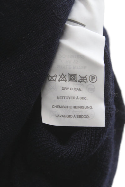 J Crew Womens Cashmere Pullover Sweater Dark Blue Crew Neck Size 2XS