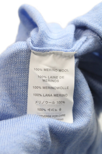J Crew Womens Light Blue 100% Merino Wool Crewneck Pullover Sweater Size 2XS