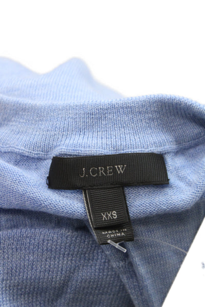 J Crew Womens Light Blue 100% Merino Wool Crewneck Pullover Sweater Size 2XS