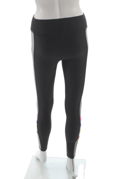 Terez Womens Ankle Leggings Black Striped Size M