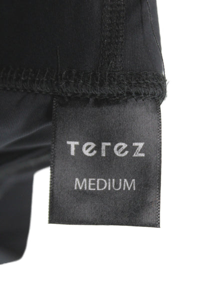 Terez Womens Ankle Leggings Black Striped Size M