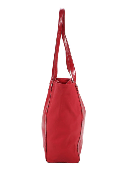 Rag & Bone Womens Lobster Clasp Closure Tote Shoulder Handbag Red