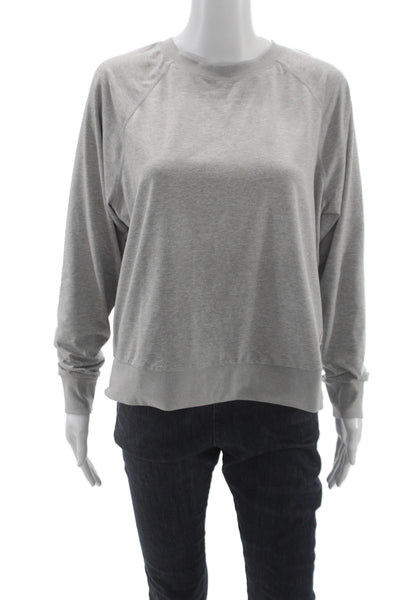 Vuori Unisex Pullover Sweatshirt Gray Cotton Blend Long Sleeve Size S